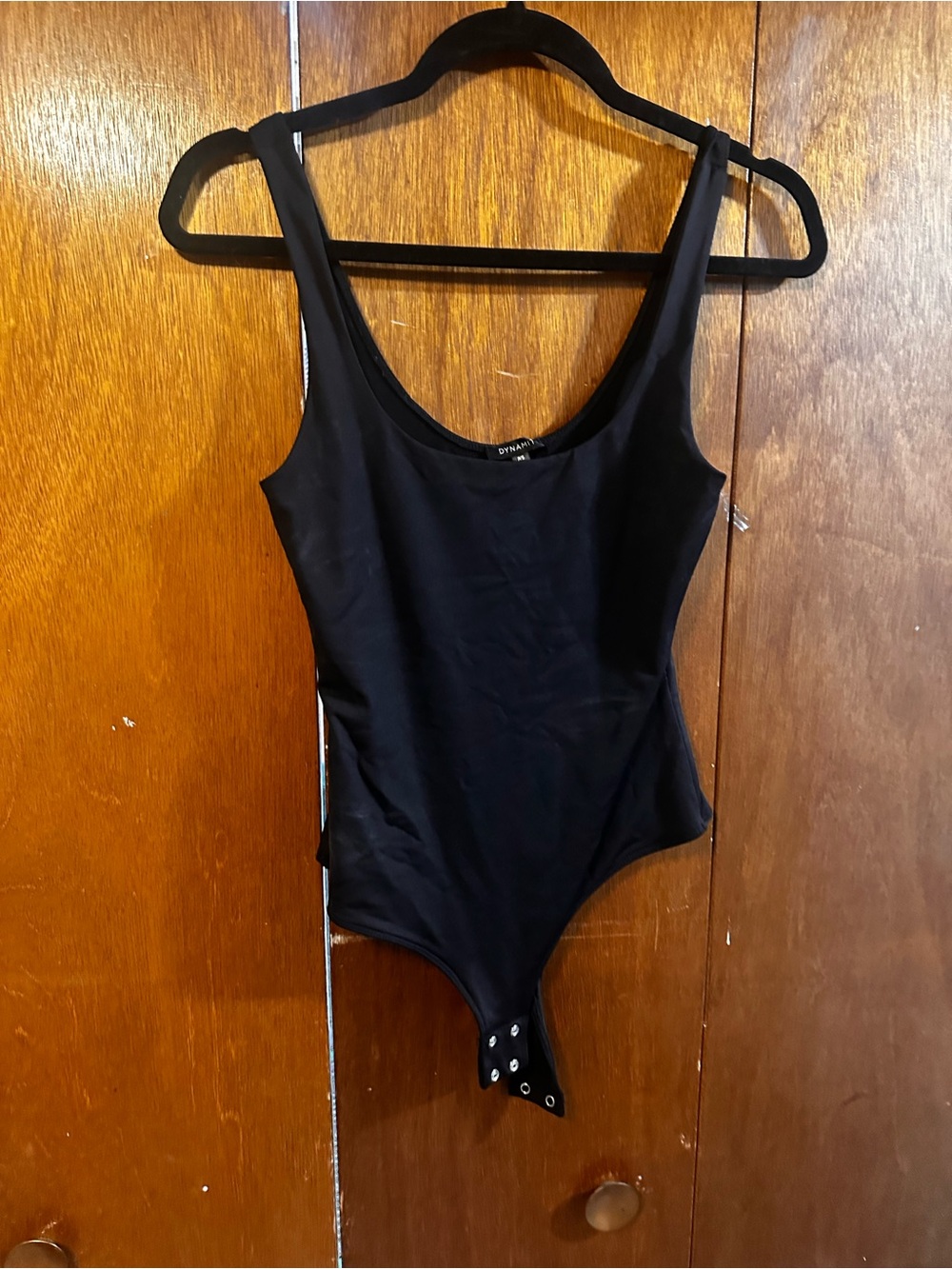 Dynamite Black Scoop Neck Kids One-Piece Bodysuit